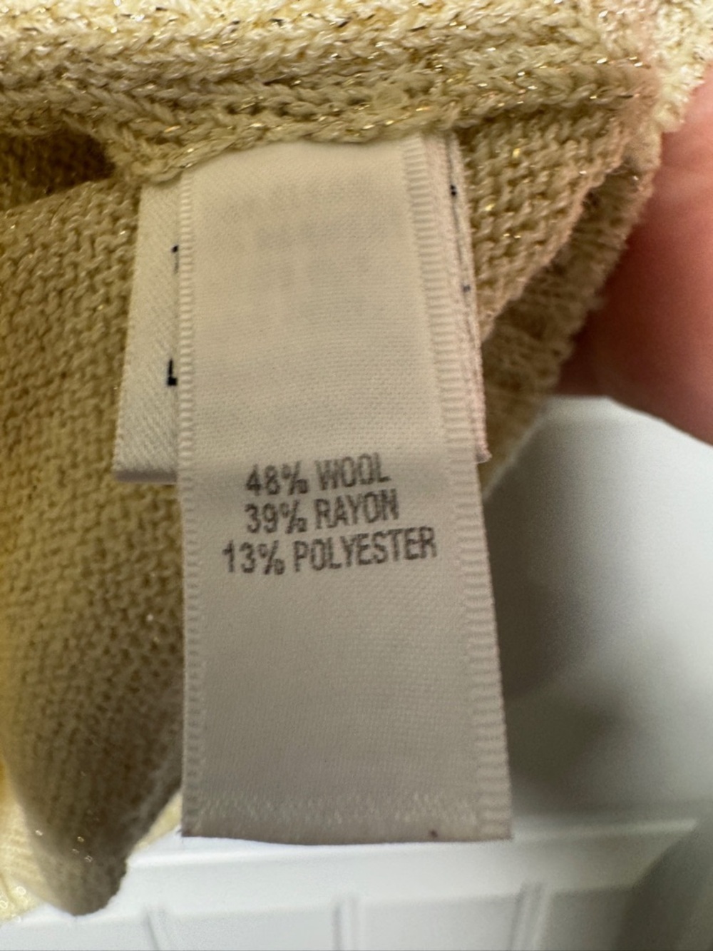 St. John Cream Knit Sleeveless Top - Picture 3 of 5